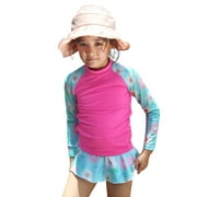 Toddler Swimsuit Girl Summer Long Sleeve Cartoon Prints Two Piece Beachwear Bikini Swimwear for Girls Size 2-3T